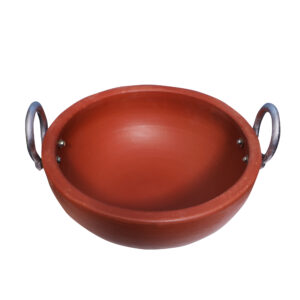 ChennaiPots Clay Kadai Aluminum Handle -2.5 ltrs