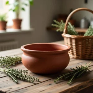 ChennaiPots Traditional Handmade Clay Handi for Cooking pot- 2 L (Red)